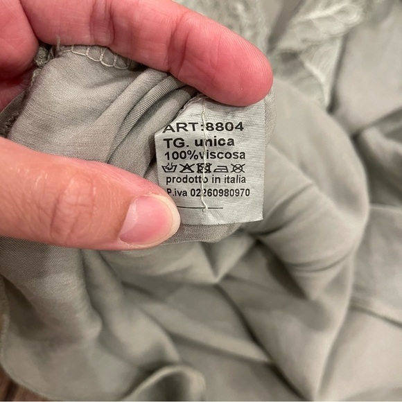 Unbranded Satin Lace Blouse Women’s Small Grey Cami Romantic Fairy Made In Italy - Picture 5 of 9